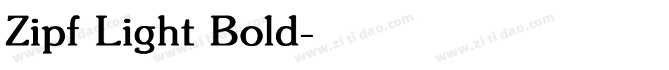 Zipf Light Bold字体转换